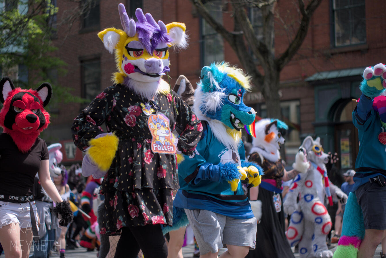 From left to right: Burst, Pollen, Rowan, Ringgar at Hampshire Pride 2025