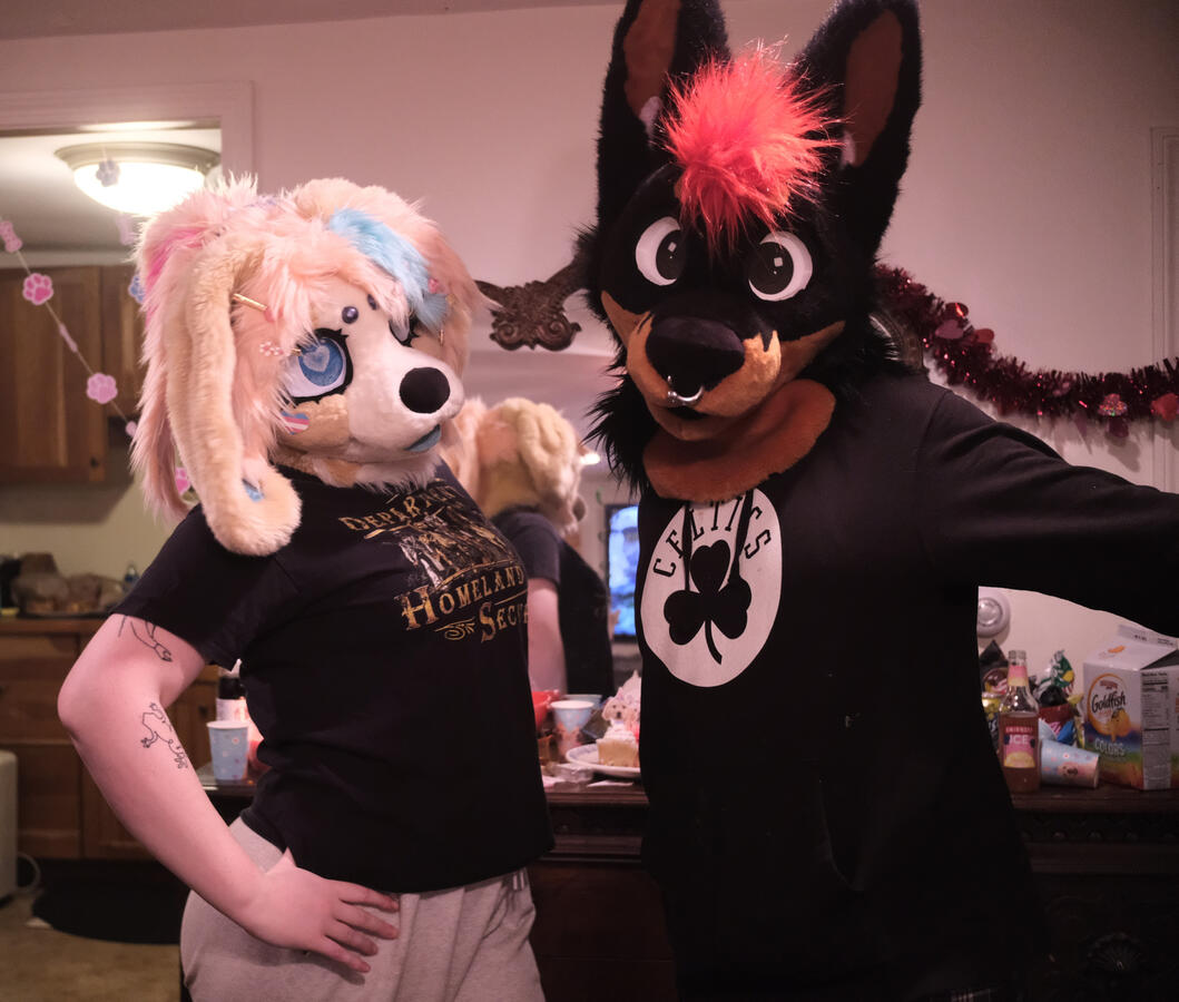 Breakfast and Jordan posing